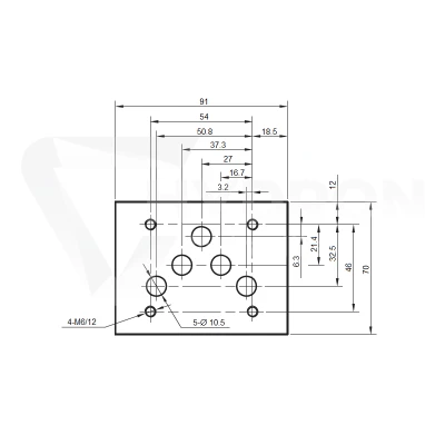 Elektrozawór 2-pozycyjny Cetop 5 NG10 (UB) 12V