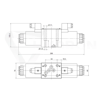 Elektrozawór 3-pozycyjny Cetop 5 NG10 (F) 230V