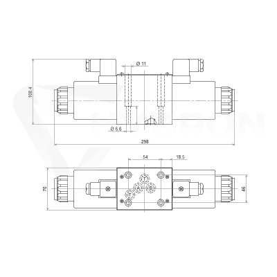 Elektrozawór 3-pozycyjny Cetop 5 NG10 (L) 230V