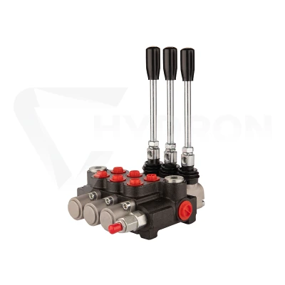Rozdzielacz hydrauliczny 3 sekcyjny 40 l/min 3P40 z przyłączami 18/18 Hydrolider