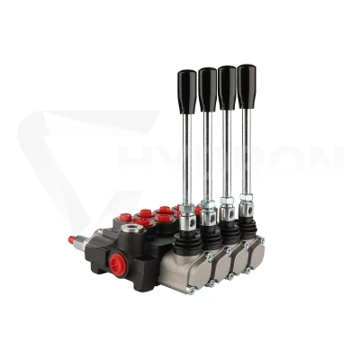 Rozdzielacz hydrauliczny 4 sekcyjny 10 l/min 4P40 z przyłączami 16/14 Hydrolider