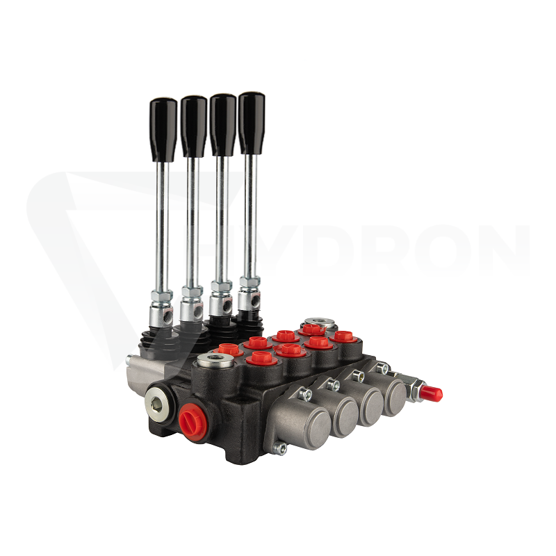Rozdzielacz hydrauliczny 4 sekcyjny 20 l/min 4P40 z przyłączami 16/16 Hydrolider