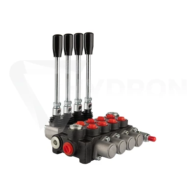 Rozdzielacz hydrauliczny 4 sekcyjny 40 l/min 4P40 z przyłączami 18/18 Hydrolider