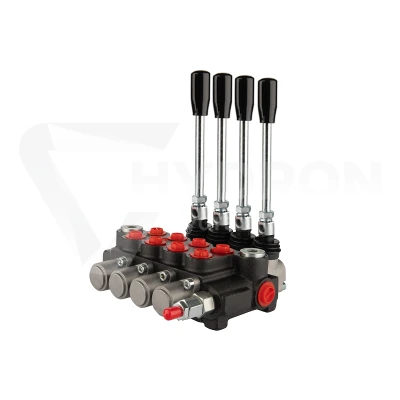 Rozdzielacz hydrauliczny 4 sekcyjny 40 l/min 4P40 z przyłączami 18/18 Hydrolider