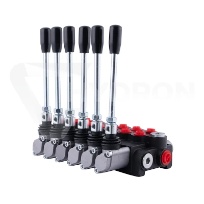 Rozdzielacz hydrauliczny 6 sekcyjny 40 l/min 6P40A1A1A1A1A1A1A1GKZ1 sterowany dźwigniami