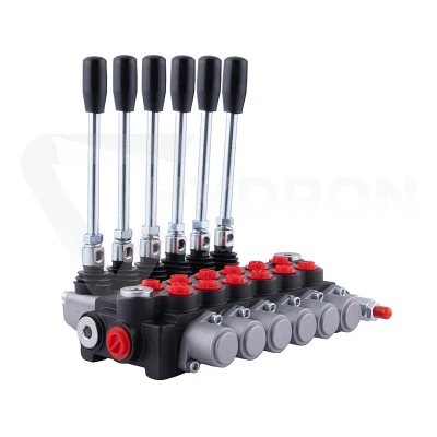 Rozdzielacz hydrauliczny 6 sekcyjny 40 l/min 6P40A1A1A1A1A1A1A1GKZ1 sterowany dźwigniami