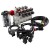 Rozdzielacz hydrauliczny 4 sekcyjny 12V blokowy typu Cetop 3 NG6 z proporcjonalnym regulatorem przepływu w komplecie z panelem sterującym Salvarani z dwoma joystickami, manometrem, wtyczkami elektrycznymi i przyłączami