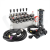Rozdzielacz hydrauliczny 6 sekcyjny 12V blokowy typu Cetop 3 NG6 z proporcjonalnym regulatorem przepływu w komplecie z panelem sterującym Salvarani z trzema joystickami, manometrem, wtyczkami elektrycznymi i przyłączami