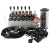 Rozdzielacz hydrauliczny 6 sekcyjny 12V blokowy typu Cetop 3 NG6 z proporcjonalnym regulatorem przepływu w komplecie z panelem sterującym Salvarani z trzema joystickami, manometrem, wtyczkami elektrycznymi i przyłączami