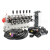 Rozdzielacz hydrauliczny 6 sekcyjny 12V blokowy typu Cetop 3 NG6 z proporcjonalnym regulatorem przepływu w komplecie z panelem sterującym Salvarani z trzema joystickami, manometrem, wtyczkami elektrycznymi i przyłączami