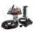 Rozdzielacz hydrauliczny 6 sekcyjny 12V blokowy typu Cetop 3 NG6 z proporcjonalnym regulatorem przepływu w komplecie z panelem sterującym Salvarani z trzema joystickami, manometrem, wtyczkami elektrycznymi i przyłączami