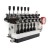 Rozdzielacz hydrauliczny 6 sekcyjny 12V blokowy typu Cetop 3 NG6 z proporcjonalnym regulatorem przepływu w komplecie z panelem sterującym Hydrolider z sześcioma joystickami, manometrem, wtyczkami elektrycznymi i przyłączami