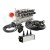 Rozdzielacz hydrauliczny 6 sekcyjny 12V blokowy typu Cetop 3 NG6 z proporcjonalnym regulatorem przepływu w komplecie z panelem sterującym Salvarani z trzema joystickami, manometrem, wtyczkami elektrycznymi i przyłączami