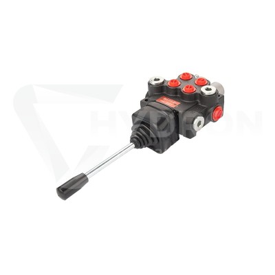 Przejdź do produktu Rozdzielacz hydrauliczny 2 sekcyjny 40 l/min 02P40A1A1GKZ1 sterowany joystickiem Hydrolider