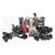 Rozdzielacz hydrauliczny 8 sekcyjny 12V blokowy typu Cetop 3 NG6 z  proporcjonalnym regulatorem przepływu w komplecie z dwoma panelami sterującymi Salvarani z dwoma joystickami, manometrem, wtyczkami elektrycznymi i przyłączami