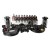 Rozdzielacz hydrauliczny 8 sekcyjny 12V blokowy typu Cetop 3 NG6 z proporcjonalnym regulatorem przepływu w komplecie z dwoma panelami sterującymi Salvarani z dwoma joystickami, manometrem, wtyczkami elektrycznymi i przyłączami