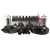 Rozdzielacz hydrauliczny 8 sekcyjny 12V blokowy typu Cetop 3 NG6 z proporcjonalnym regulatorem przepływu w komplecie z dwoma panelami sterującymi Hydrolider z czterema joystickami, manometrem, wtyczkami elektrycznymi i przyłączami