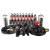 Rozdzielacz hydrauliczny 8 sekcyjny 12V blokowy typu Cetop 3 NG6 z proporcjonalnym regulatorem przepływu w komplecie z dwoma panelami sterującymi Hydrolider z czterema joystickami, manometrem, wtyczkami elektrycznymi i przyłączami