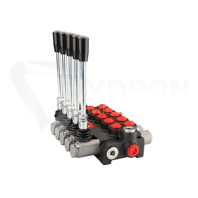 Rozdzielacz hydrauliczny 5 sekcyjny 40 l/min 05P40A1A1A1A1A1GKZ1 sterowany dźwigniami Hydrolider