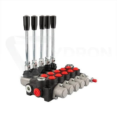 Rozdzielacz hydrauliczny 5 sekcyjny 40 l/min 05P40A1A1A1A1A1GKZ1 sterowany dźwigniami Hydrolider