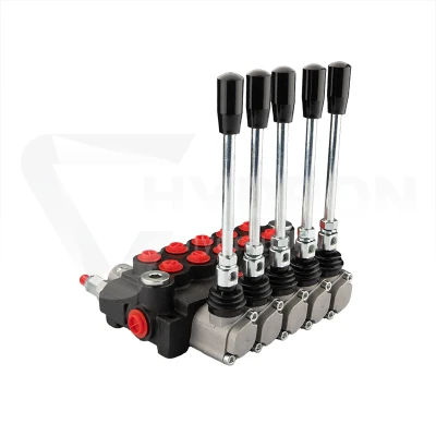 Rozdzielacz hydrauliczny 5 sekcyjny 40 l/min 05P40A1A1A1A1A1GKZ1 sterowany dźwigniami Hydrolider