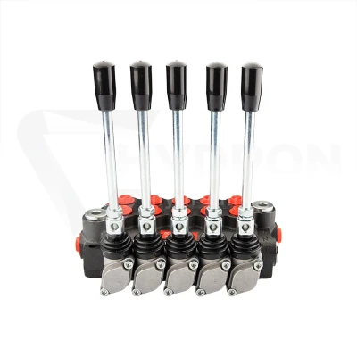 Rozdzielacz hydrauliczny 5 sekcyjny 40 l/min 05P40A1A1A1A1A1GKZ1 sterowany dźwigniami Hydrolider