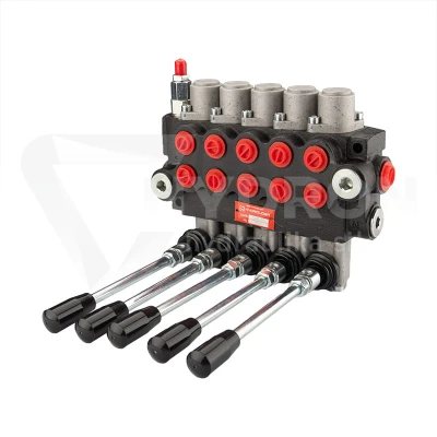 Rozdzielacz hydrauliczny 5 sekcyjny 40 l/min 05P40A1A1A1A1A1GKZ1 sterowany dźwigniami Hydrolider