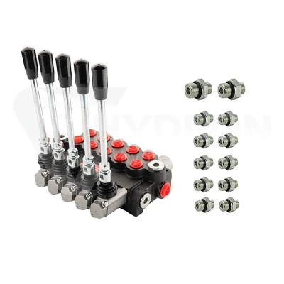 Rozdzielacz hydrauliczny 5 sekcyjny 10 l/min 05P40A1A1A1A1A1GKZ1 z przyłączami 16/14 Hydrolider