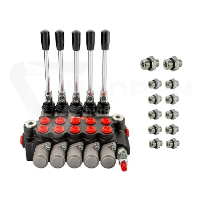 Rozdzielacz hydrauliczny 5 sekcyjny 20 l/min 05P40A1A1A1A1A1GKZ1 z przyłączami 16/16 Hydrolider