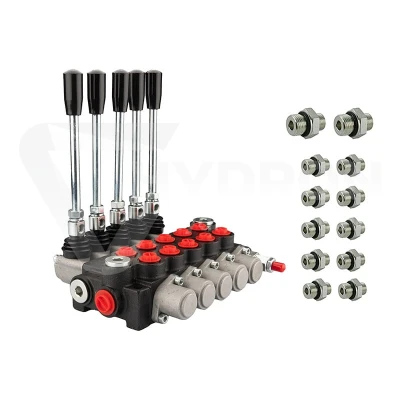 Rozdzielacz hydrauliczny 5 sekcyjny 20 l/min 05P40A1A1A1A1A1GKZ1 z przyłączami 16/16 Hydrolider