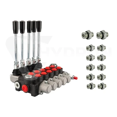 Rozdzielacz hydrauliczny 5 sekcyjny 30 l/min 05P40A1A1A1A1A1GKZ1 z przyłączami 18/16 Hydrolider