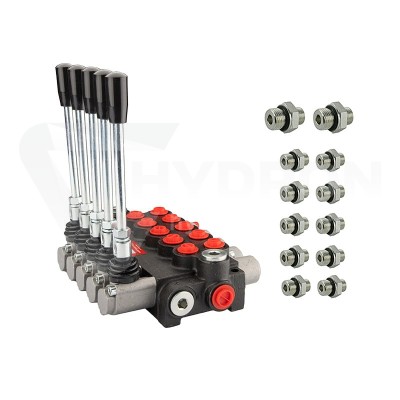 Przejdź do produktu Rozdzielacz hydrauliczny 5 sekcyjny 40 l/min 05P40A1A1A1A1A1GKZ1 z przyłączami 18/18 Hydrolider