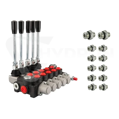 Rozdzielacz hydrauliczny 5 sekcyjny 40 l/min 05P40A1A1A1A1A1GKZ1 z przyłączami 18/18 Hydrolider