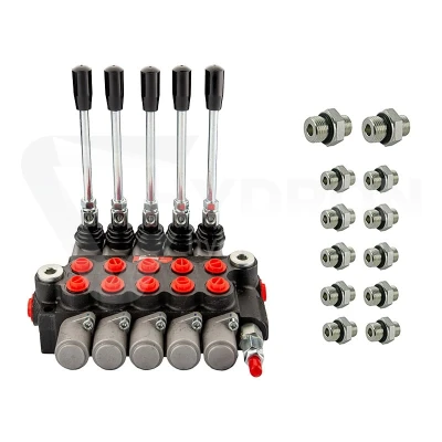 Rozdzielacz hydrauliczny 5 sekcyjny 40 l/min 05P40A1A1A1A1A1GKZ1 z przyłączami 22/18 Hydrolider