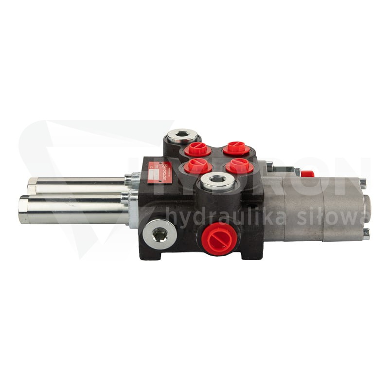 Rozdzielacz hydrauliczny 2 sekcyjny 40 l/min Hydrolider z sekcją pływającą sterowany linkami lub dźwigniami