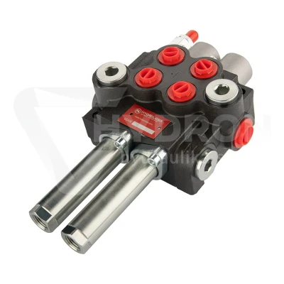 Rozdzielacz hydrauliczny 2 sekcyjny 40L Hydrolider sterowany linkami