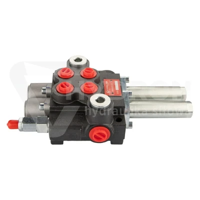 Rozdzielacz hydrauliczny 2 sekcyjny 40L Hydrolider sterowany linkami