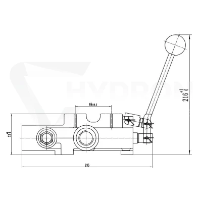 Rozdzielacz hydrauliczny 1 sekcyjny 80L Hydrolider do łuparki do drewna