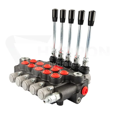 Rozdzielacz hydrauliczny 5 sekcyjny 80 l/min 5P80 z przyłączami 27/22 Hydrolider
