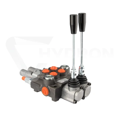 Rozdzielacz hydrauliczny 2 sekcyjny 40L z dwoma sekcjami pływającymi na zatrzasku