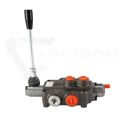 Rozdzielacz hydrauliczny 1 sekcyjny 80l/min z dźwignią na sprężynie z automat. pozycjonowaniem do pozycji 0 z suwakiem do sterowania silnikiem hydraulicznym