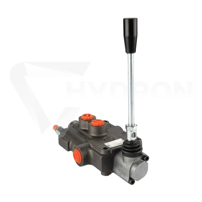 Rozdzielacz hydrauliczny 1 sekcyjny 80l/min z dźwignią na sprężynie z automat. pozycjonowaniem do pozycji 0 z suwakiem do sterowania silnikiem hydraulicznym