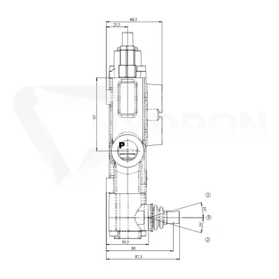 Rozdzielacz hydrauliczny 1 sekcyjny 80l/min z dźwignią na sprężynie z automat. pozycjonowaniem do pozycji 0 z suwakiem do sterowania silnikiem hydraulicznym
