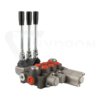 Rozdzielacz hydrauliczny 3 sekcyjny 40L z jedną sekcją pływającą i zatrzaskiem Hydrolider