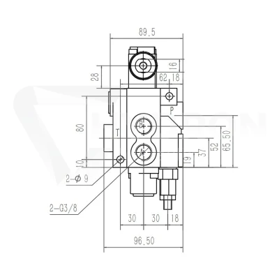 Rozdzielacz hydrauliczny 1 sekcyjny 40L sekcja na zatrzasku Hydrolider