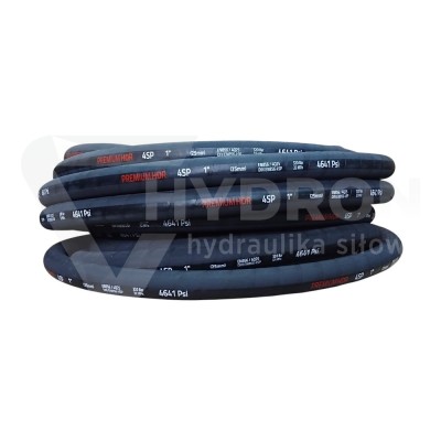 Przejdź do produktu Wąż hydrauliczny 4SP DN25 (1") Premium 320bar rolka 20MB