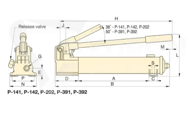 Pompa ręczna ENERPAC P141 jednostopniowa