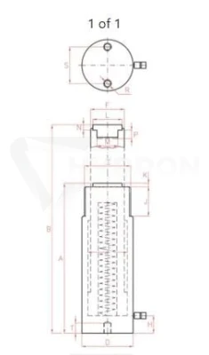 Siłownik SSM05025 Larzep skok 260mm, 50 ton