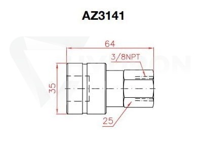 Przejdź do produktu Szybkozłącze 700bar gniazdo AZ3141 3/8"NPT LARZEP