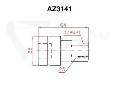 Szybkozłącze 700bar gniazdo AZ3141 3/8"NPT LARZEP